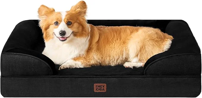 Stylish EHEYCIGA Orthopedic Dog Beds for Large Dogs Waterproof Memory Foam Large Pet Fashionable