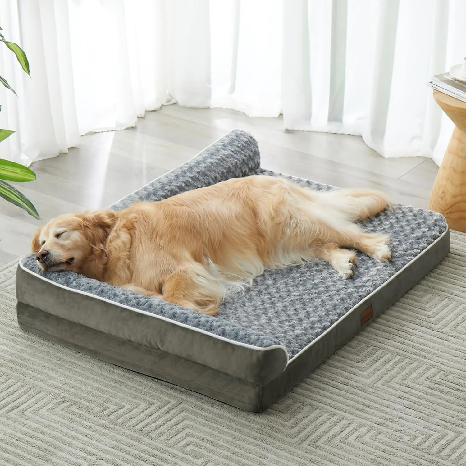 Carefully Designed BFPETHOME Orthopedic Dog Beds for Large Dogs-Waterproof Sofa Pet Bed with Removable Washable Cover Big Dog Bed with Waterproof Lining and Nonskid Bottom Pet Bed for Large Dogs Eco-Friendly