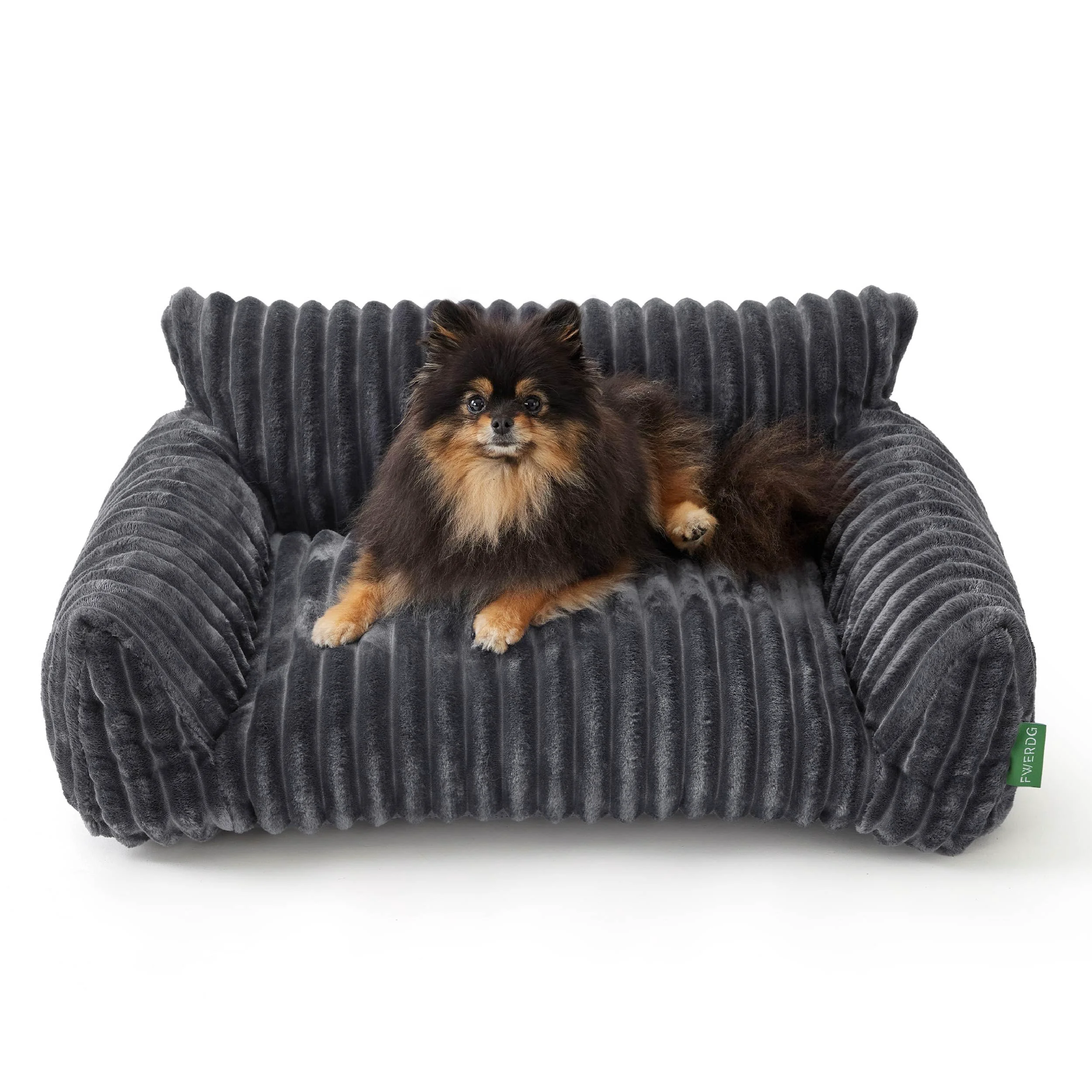 Expertly Made FWERDG Cute Couch Bed for Pets - Small Dog Cat Sofa 24-Inch Grey Official