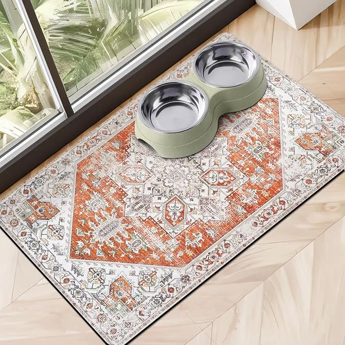 High-End Dog Food Mats for Floors Absorbent Pet Cat Food Mat Selected