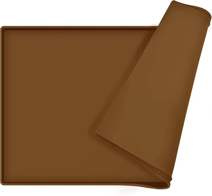 Eco-Friendly Dog Food Mat Silicone Waterproof Food Tray Non Slip Pet Bowl Mats Placemat Modern