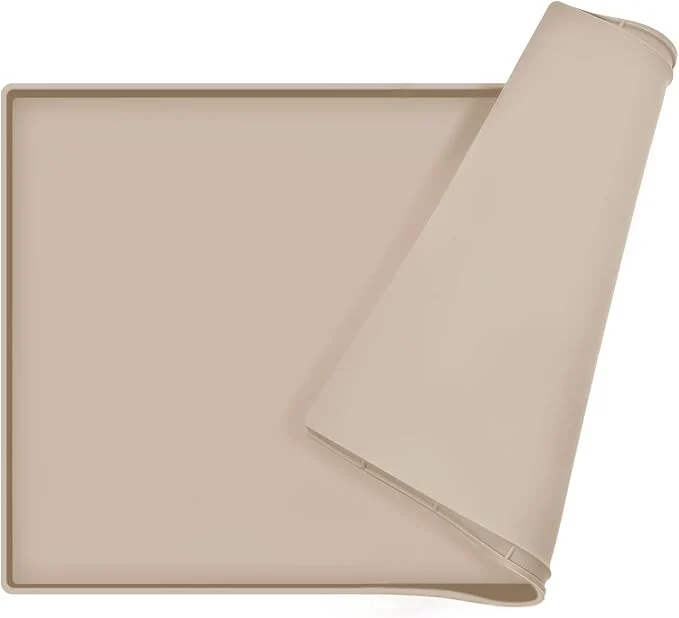 Minimalist Dog Food Mat Silicone Waterproof Food Tray Non Slip Pet Bowl Mats Placemat Sophisticated