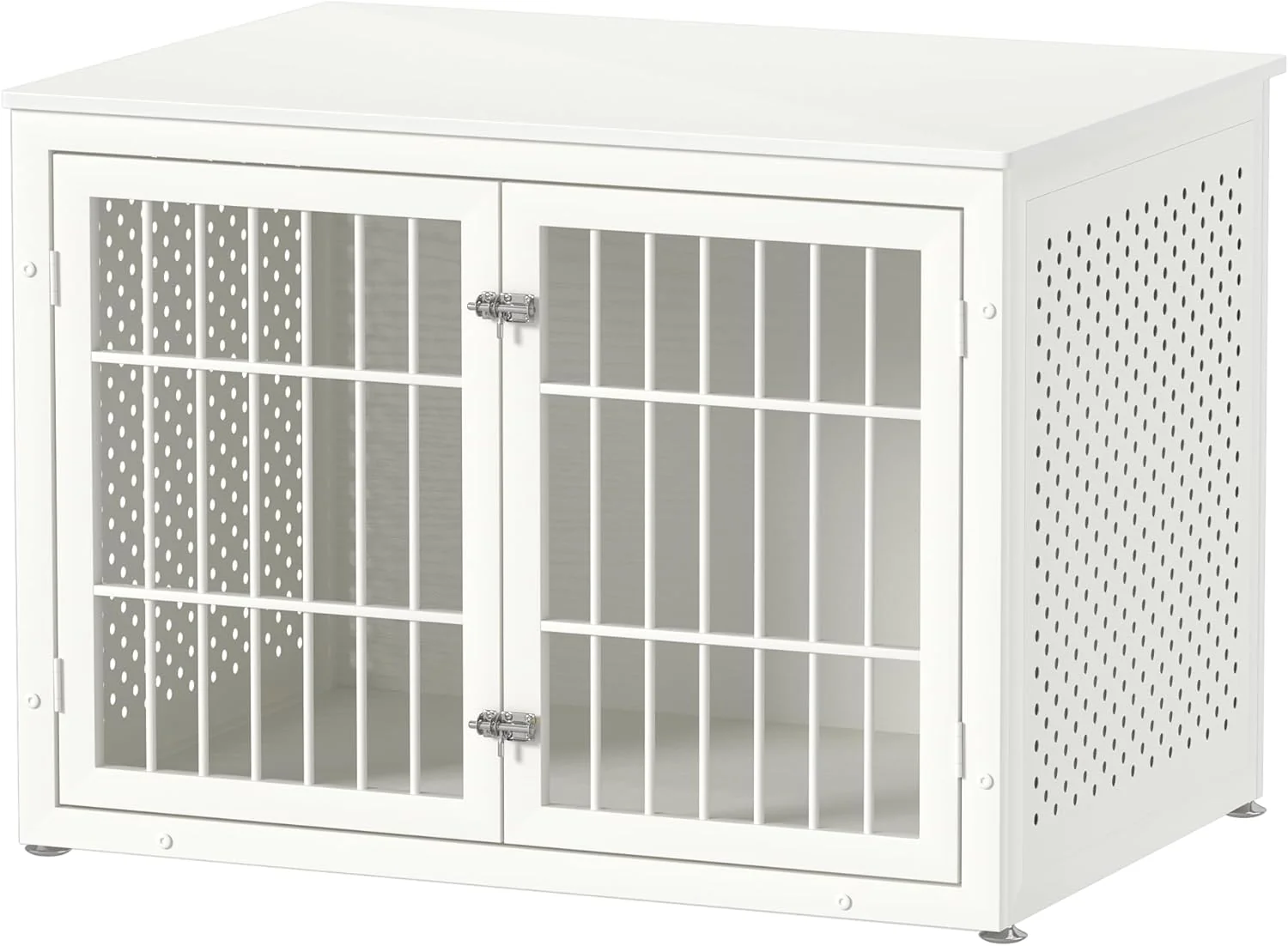 Comfortable 42 Heavy Duty Dog Crate Furniture for Large and Medium Dogs Enclosed Design Wooden Metal Kennel Wooden Cage Furniture Indoor Decorative Dog Kennel End Table Sustainable