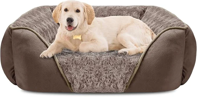 Carefully Designed INVENHO Large Dog Bed Rectangle Washable Orthopedic Soft Calming Sleeping Casual