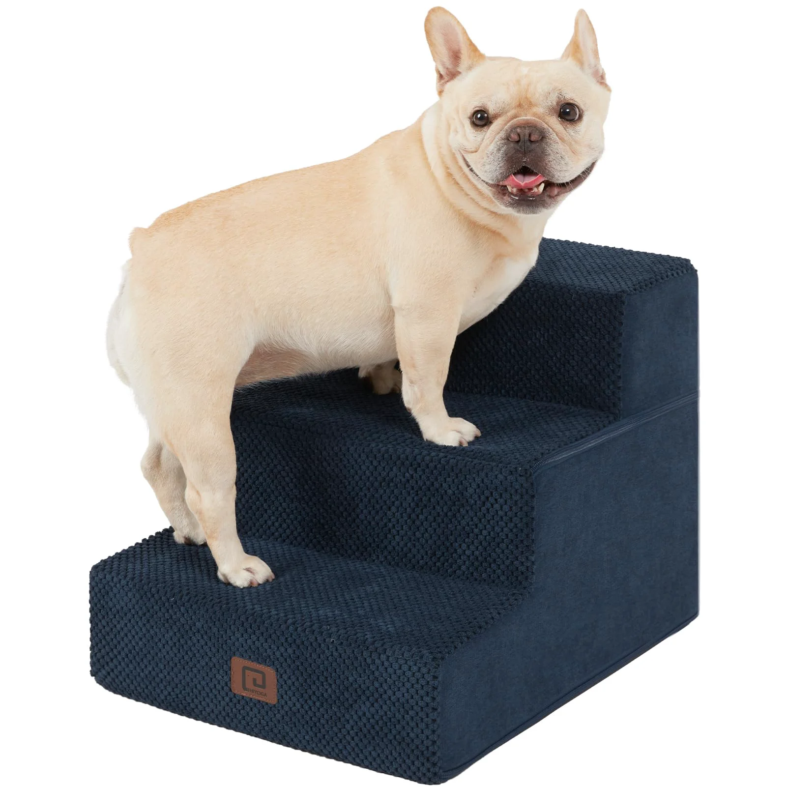 Durable EHEYCIGA 3-Step Dog Stairs for Sofa Bed – Navy Non-Slip Foldable Expertly Made