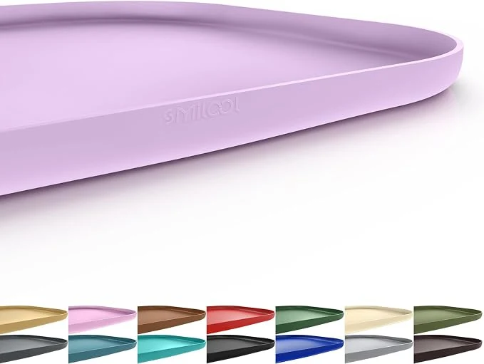 Eco-Friendly Silicone Pet Food Mat with Raised Edge Minimalist