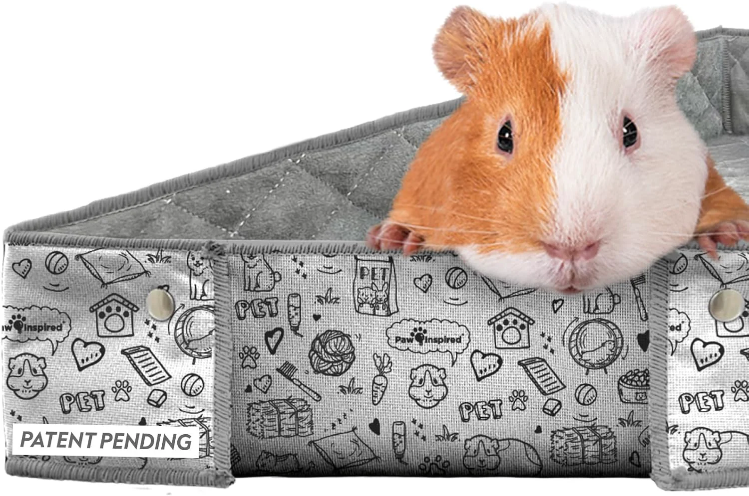 Quality Paw Inspired Critter Box Washable Guinea Pig Cage Liners with Raised Sides Fleece Bedding for Guinea Pigs Rabbits Hamsters Small Animals Edge Protected Pee Pads C C 2x5 14 Grids Practical