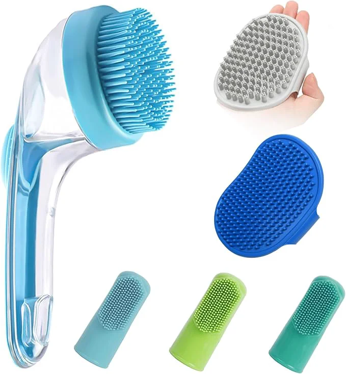Fine Crafted ELEGX Pet Grooming Bath Massage Brush Safe