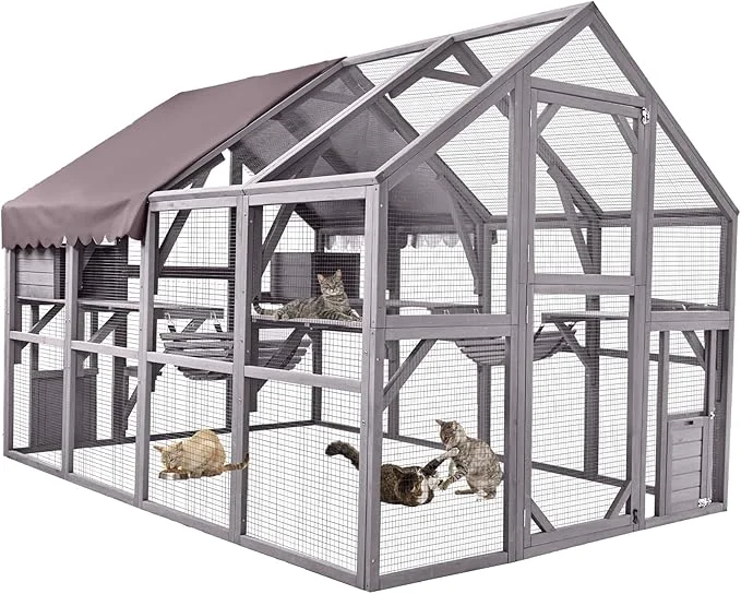 Safe Aivituvin Extra Large Catio Outdoor Cat Enclosure Window Design Top-Quality