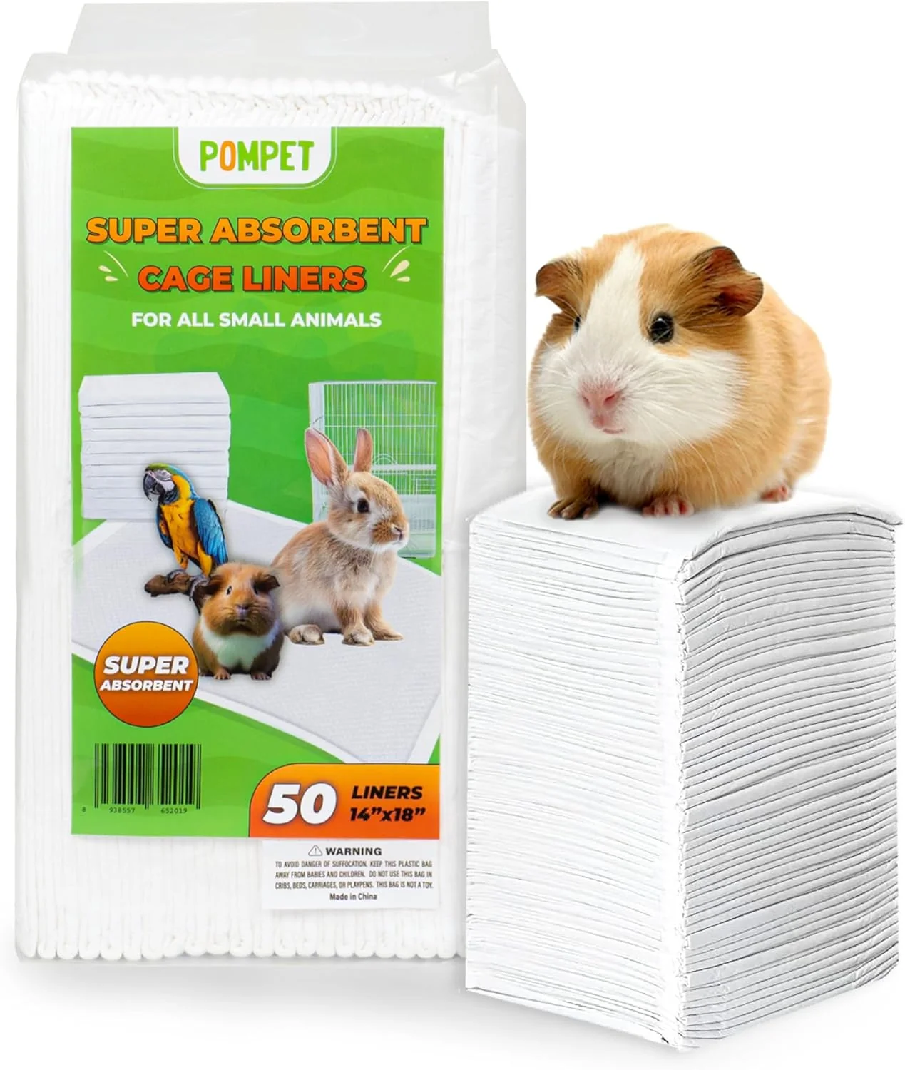 Consistent 14 X 18 Disposable Guinea Pig Cage Liners 50 PCS Rabbit Hedgehog Hamster Chinchilla Cat Reptile and Other Small Animals Original Design
