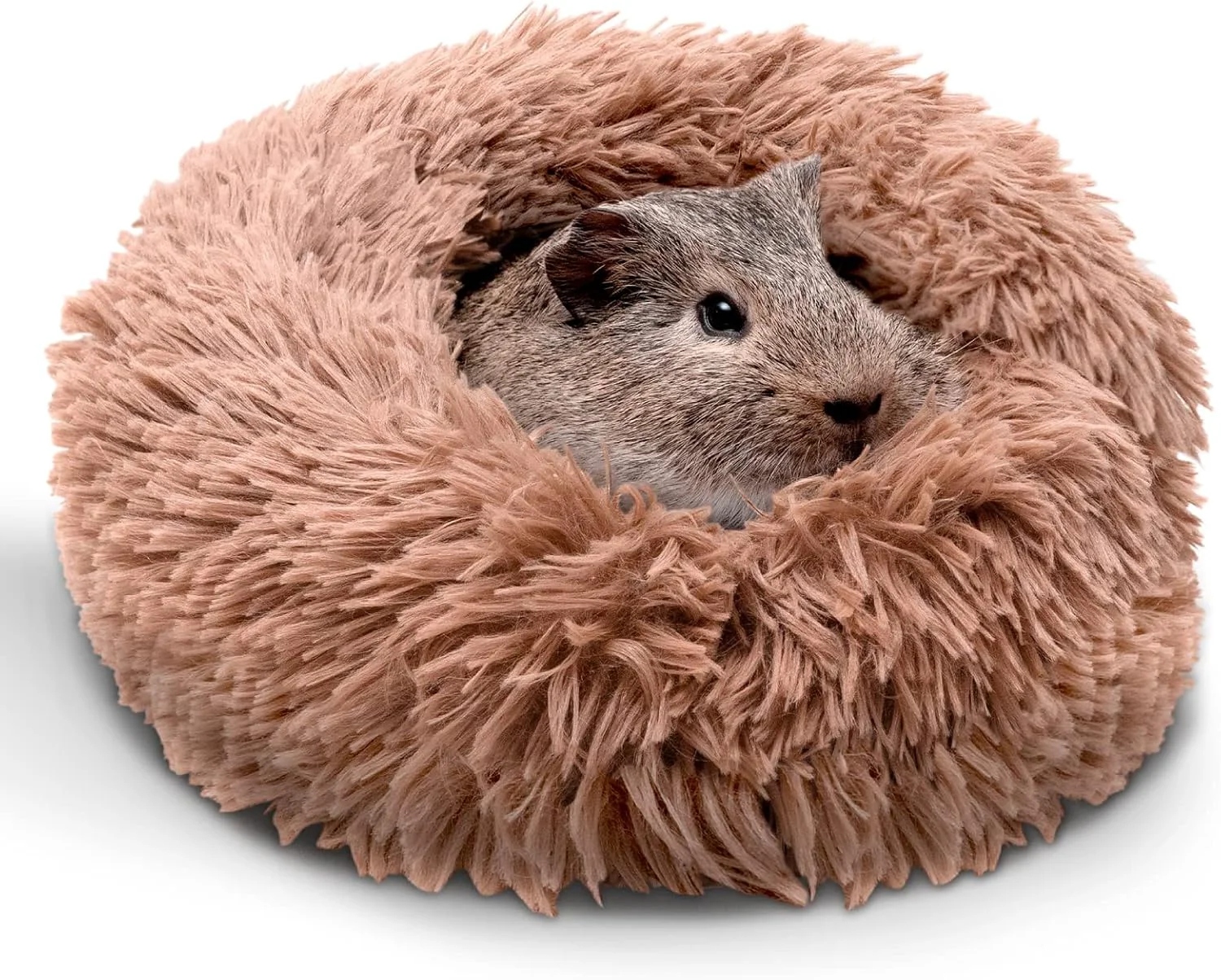 Smart Paw Inspired Furr-O Burrowing Pet Bed with Zip-On Spandex and Fleece Bottoms for Guinea Pigs and Other Small Animals Cozy Carrier Hideout Enrichment Toy Cage Accessories Beige Exceptional