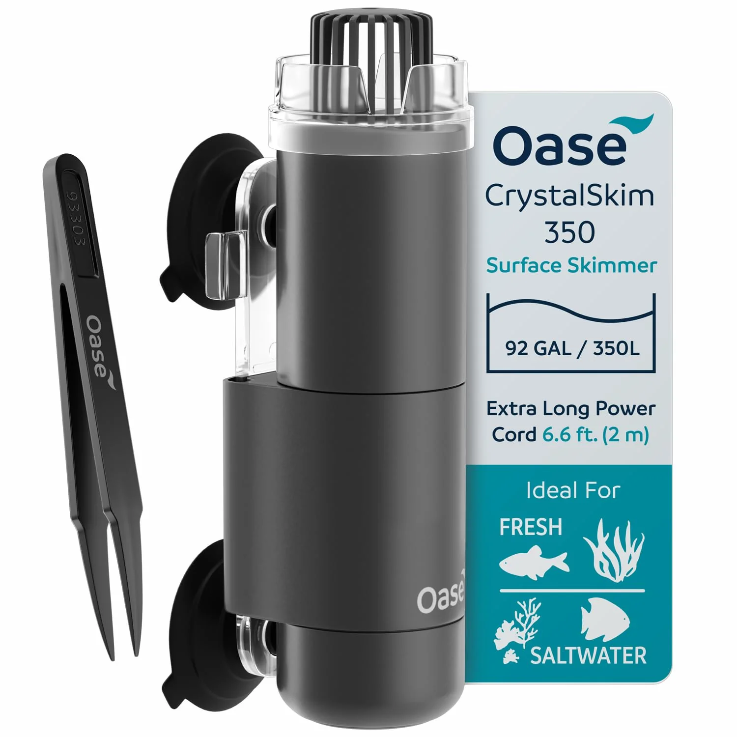 Fine Crafted OASE CrystalSkim 350 Surface Skimmer – Quiet Internal Filter for Freshwater Marine Tanks Up to 92 Gal First-Class