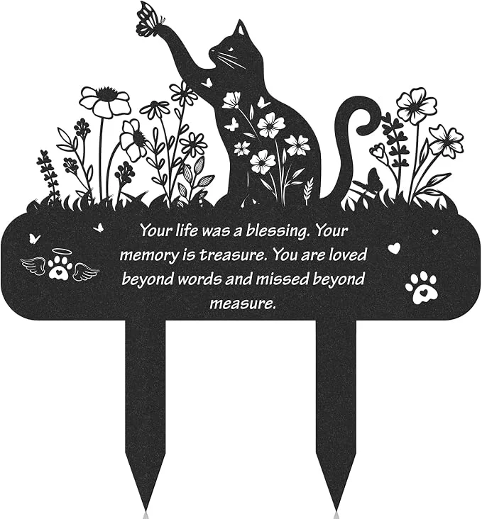 User-Friendly Cat Memorial Grave Stakes Fine Crafted