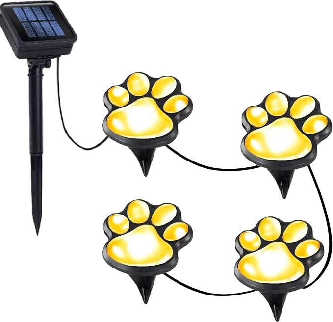 Solid Paw Print Solar Lights Innovative