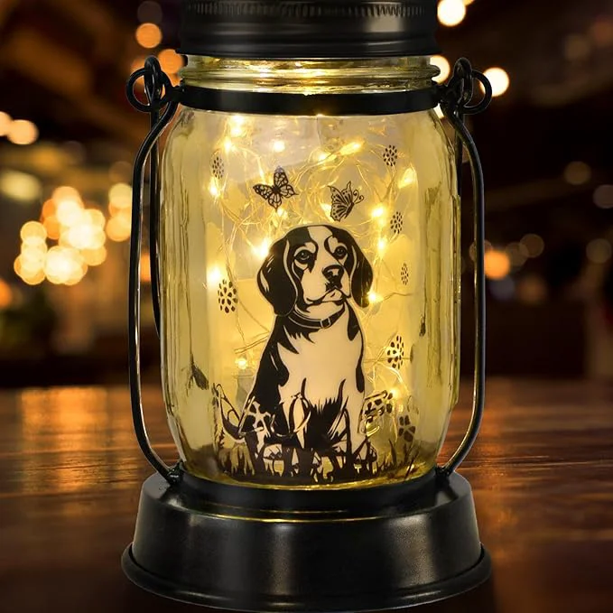 Reusable Beagle Gifts for Women Men Beagle Solar Lanterns Dog Mom Birthday Dog Lovers Elite