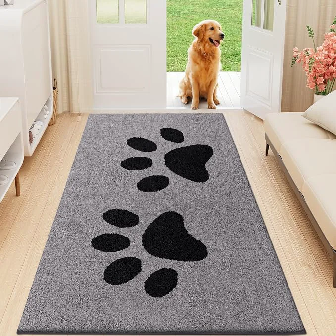 Luxury Buganda Dog Door Mat for Muddy Paws Absorbent Dirt Trapper Washable Indoor Excellent