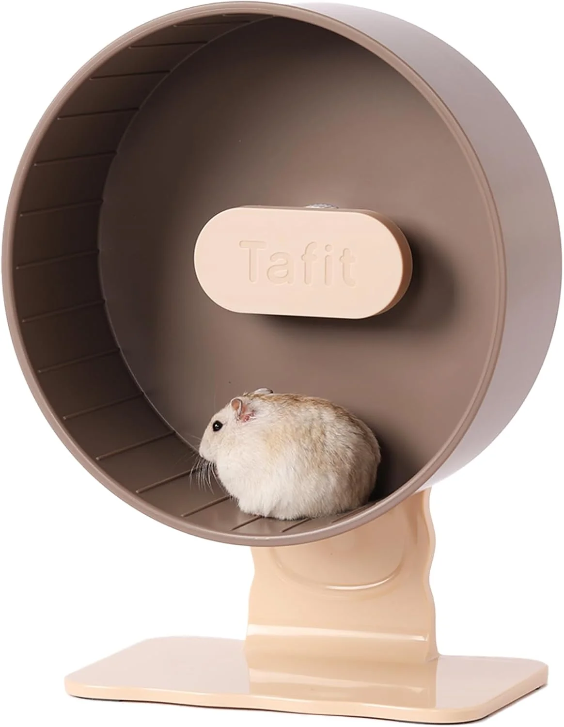 Green Silent Hamster Wheel 8.7 Inch Dual-Bearings Small Animals Quiet Running Exercise Wheels Height Adjustable for Dwarf Hamsters Gerbils Mice Hedgehog Lemmings or Other Small Pets Nut Brown Effective