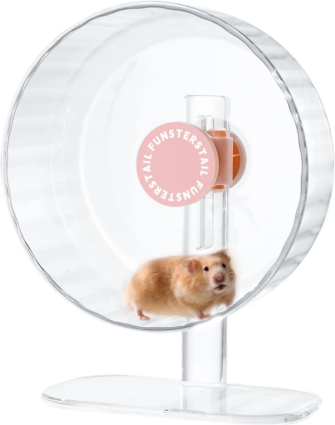 Next-Generation Super Silent Hamster Wheel 10.4 Inch Magnetic Large Rat Wheel for Chinchilla Gerbil Guinea Pig Cat Mouse Sugar Glider and Dwarf Syrian Hamster Accessories Peach Pink Top-Quality