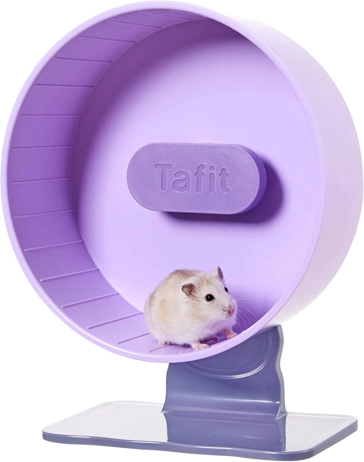 Convenient Silent Hamster Wheel 8.7 Inch Dual-Bearings Small Animals Quiet Running Exercise Wheels Height Adjustable for Dwarf Hamsters Gerbils Mice Hedgehog Lemmings or Other Small Pets Taro Purple High-Quality