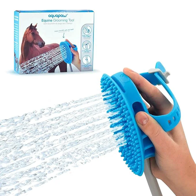 Professional Aquapaw 5-in-1 Horse Dog Bath Brush Curry Comb Reusable