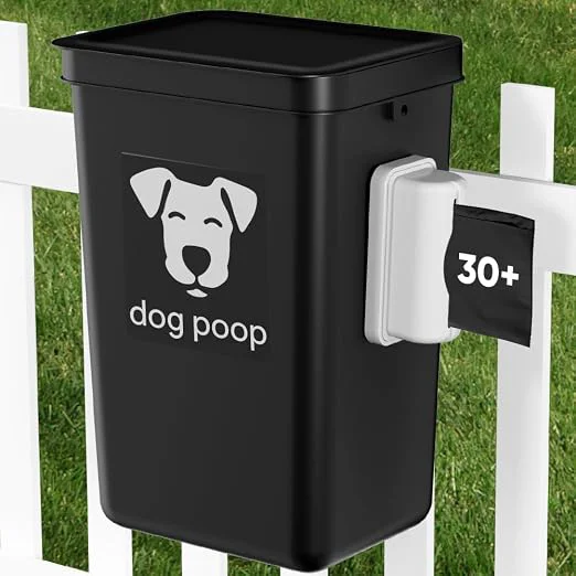 Official Dog Poop Trash Can Outside 3.1 Gallon Dog Waste Trash Can Artisan