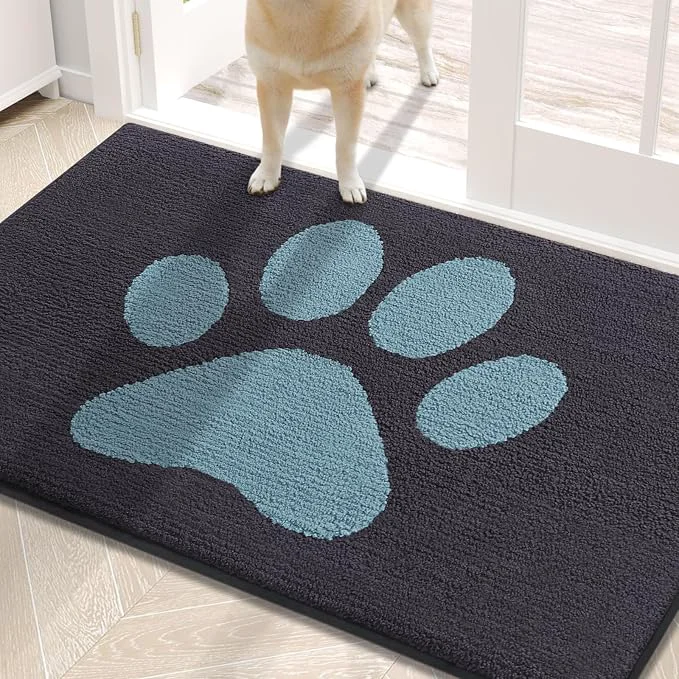 Safe Buganda Dog Door Mat for Muddy Paws Absorbent Dirt Trapper Non Slip Indoor User-Friendly