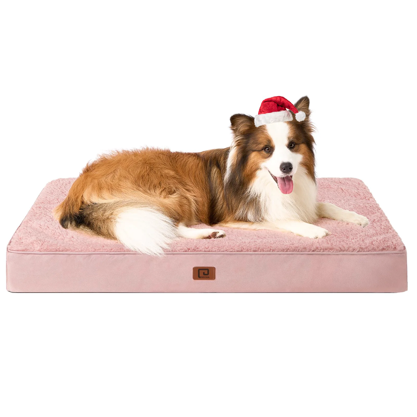 Authentic EHEYCIGA Orthopedic XL Dog Bed – Pink 41x27 Removable Cover Crafted