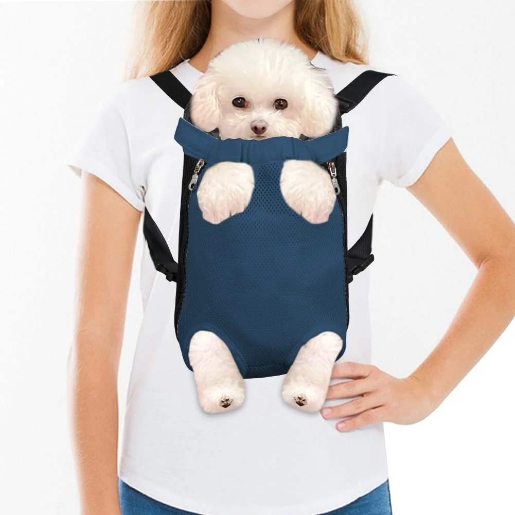Flexible FEimaX Dog Carrier Backpack Pet Legs Out Front Cat Travel Bag Adjustable Puppy Backpacks Carriers Hands- for Small Medium Dogs Cats Hiking Traveling Camping Daily Walking Medium Navy Environmentally Friendly