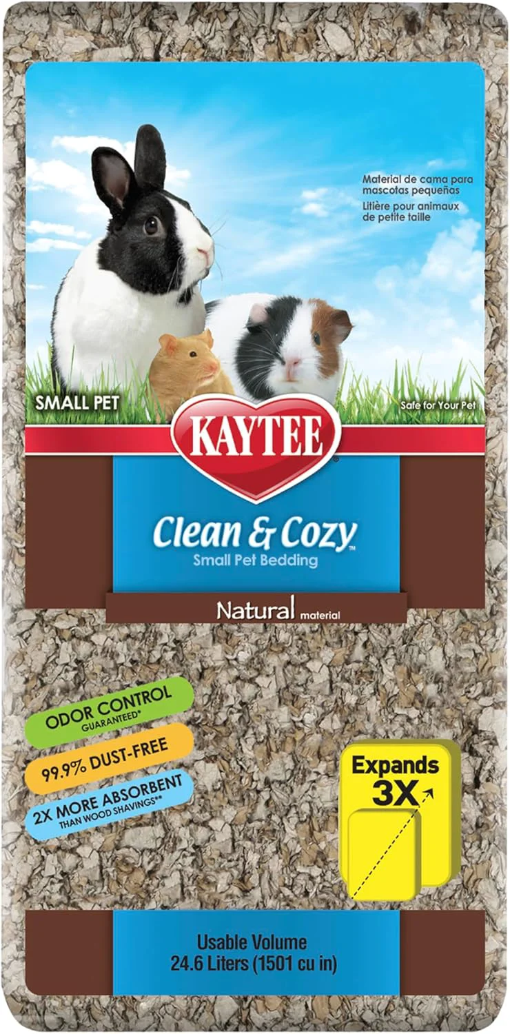 Expertly Made Kaytee Clean Cozy Natural Paper Bedding Made for Small Animals 24.6 Liters Top-Quality