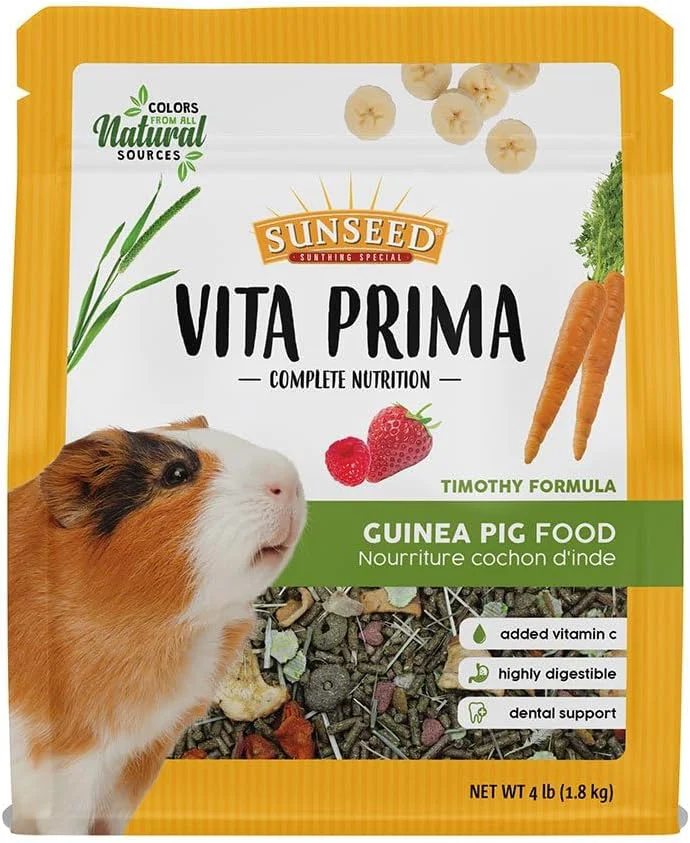 Lightweight Sunseed Vita Prima Complete Nutrition Guinea Pig Food 4 LBS 59770 Prestigious