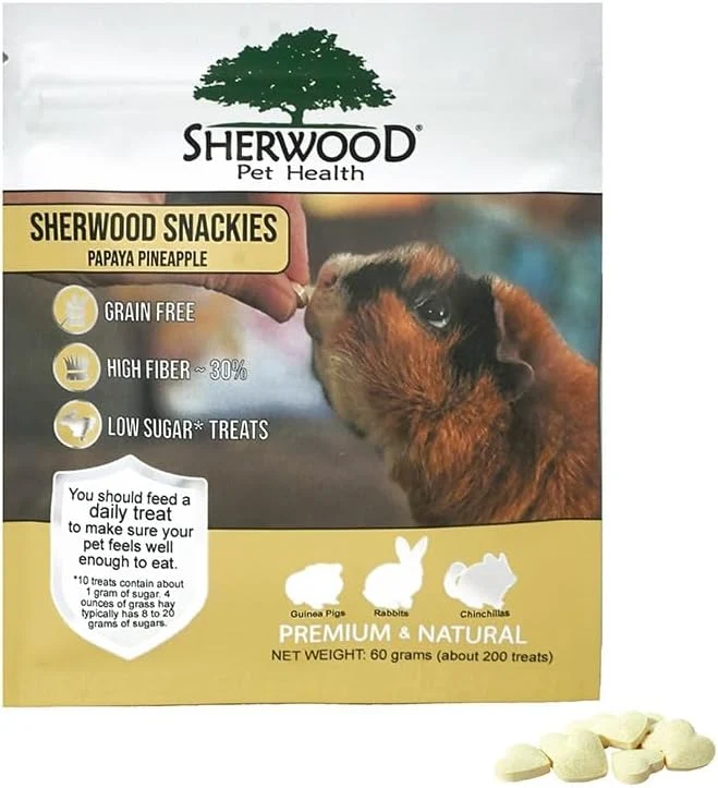 Effective Sherwood Pet Health Snackies for Chinchillas Rabbits Guinea Pigs Grain- Fruit Low Sugar and High in Fiber Treats in Multiple Flavors Consistent