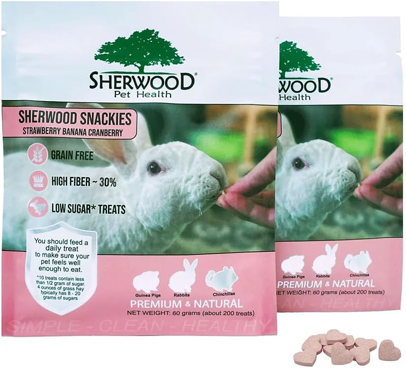 First-Class Sherwood Pet Health Snackies for Chinchillas Rabbits Guinea Pigs Grain- Fruit Low Sugar and High in Fiber Treats in Multiple Flavors Top-Quality