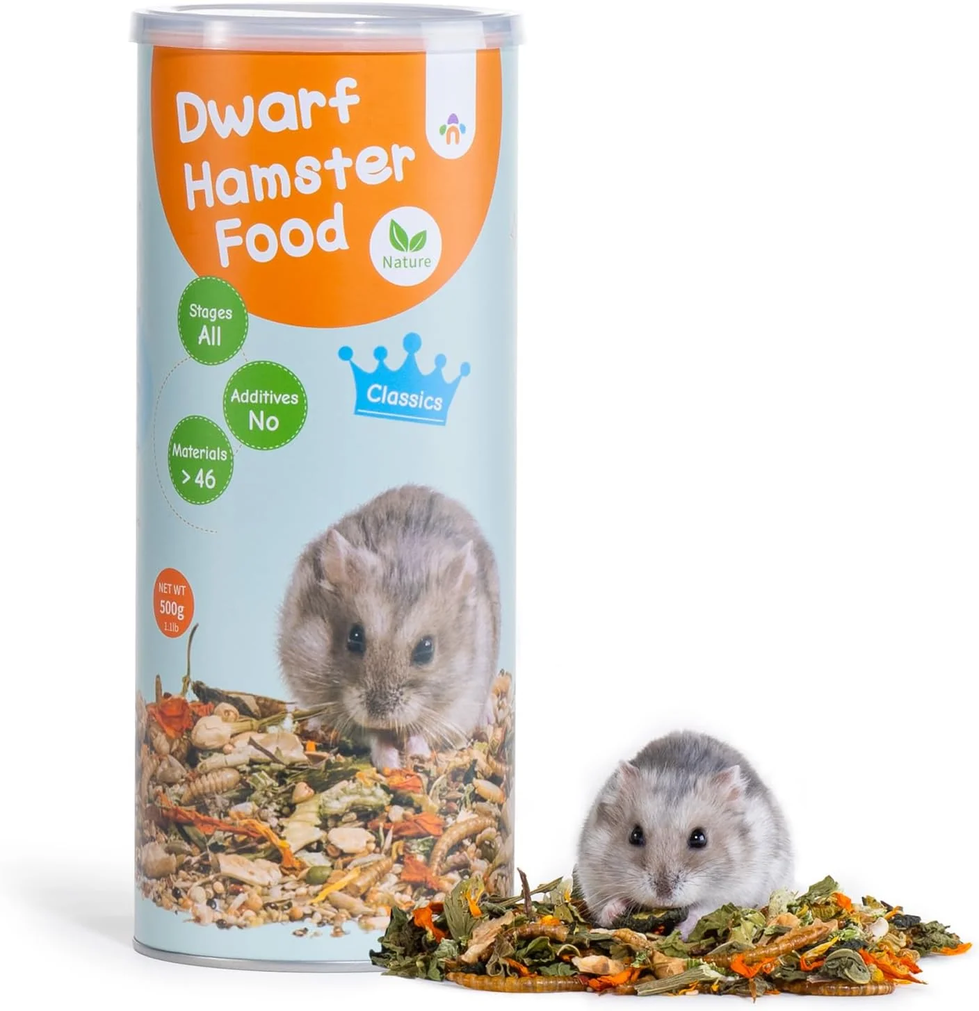 Pure Niteangel Hamster Food Treats Toy - Small Animal Natural Food for Syrian Golden Dwarf Robo Hamsters or Other Small-Sized Pets Specialty