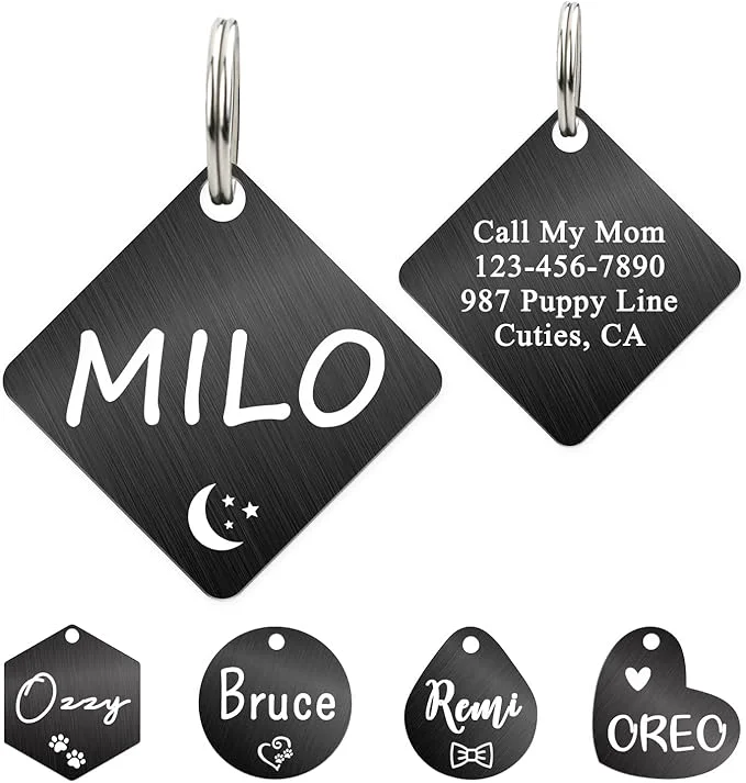 Clean Ultra Joys Dog ID Tag Custom Dog Tag Personalized Cat Tag Pet ID Tag Green