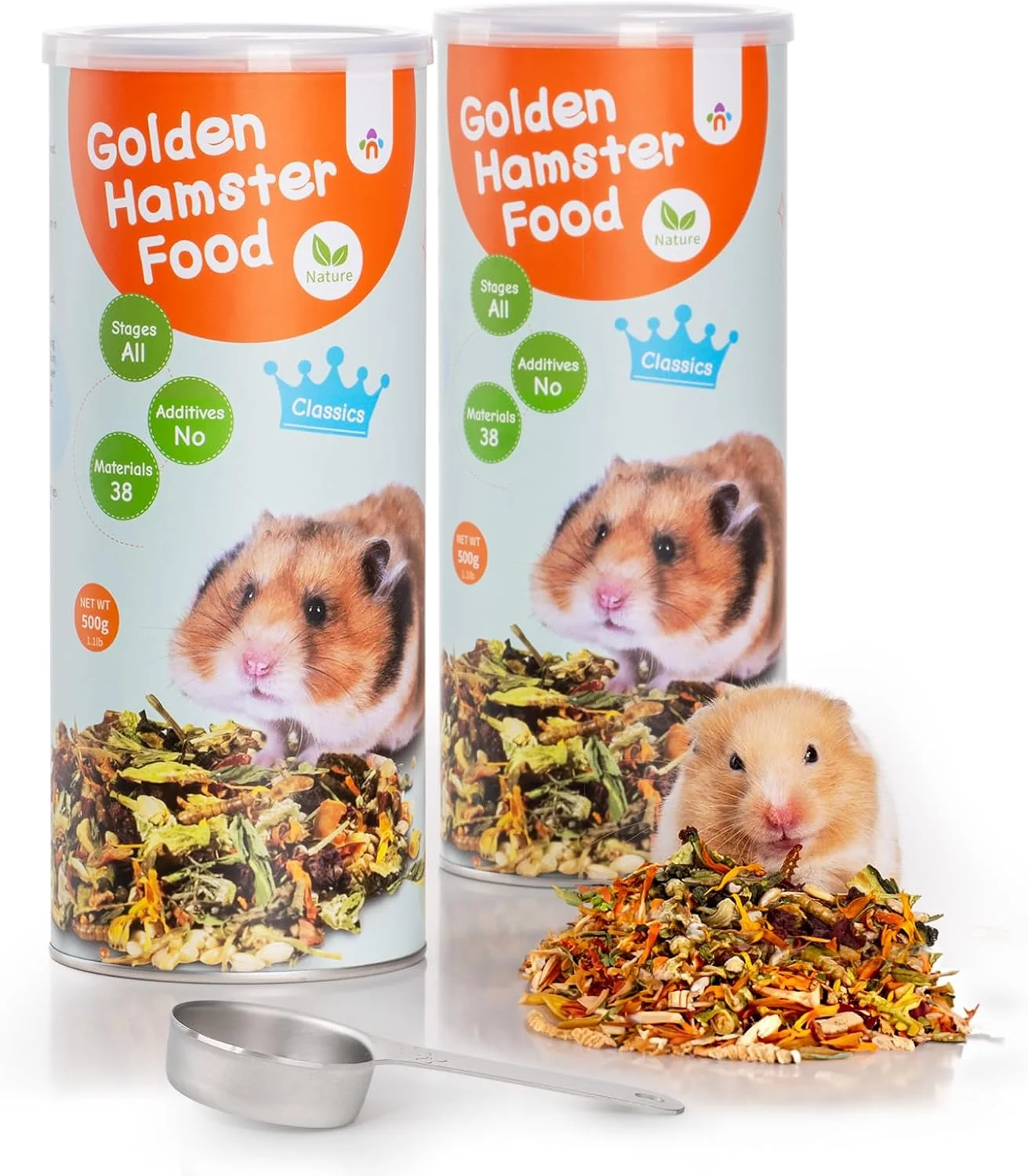 Secure Niteangel Golden Hamster Food Treats - Small Animal Natural Food for Syrian Golden Hamsters or Other Small-Sized Pets Fast