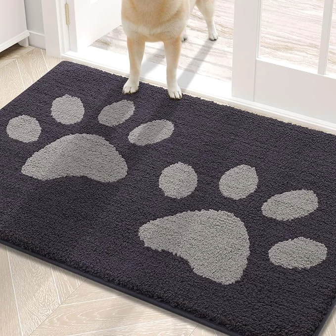 High-Quality Buganda Dog Door Mat for Muddy Paws Absorbent Dirt Trapper Washable Indoor Exclusive