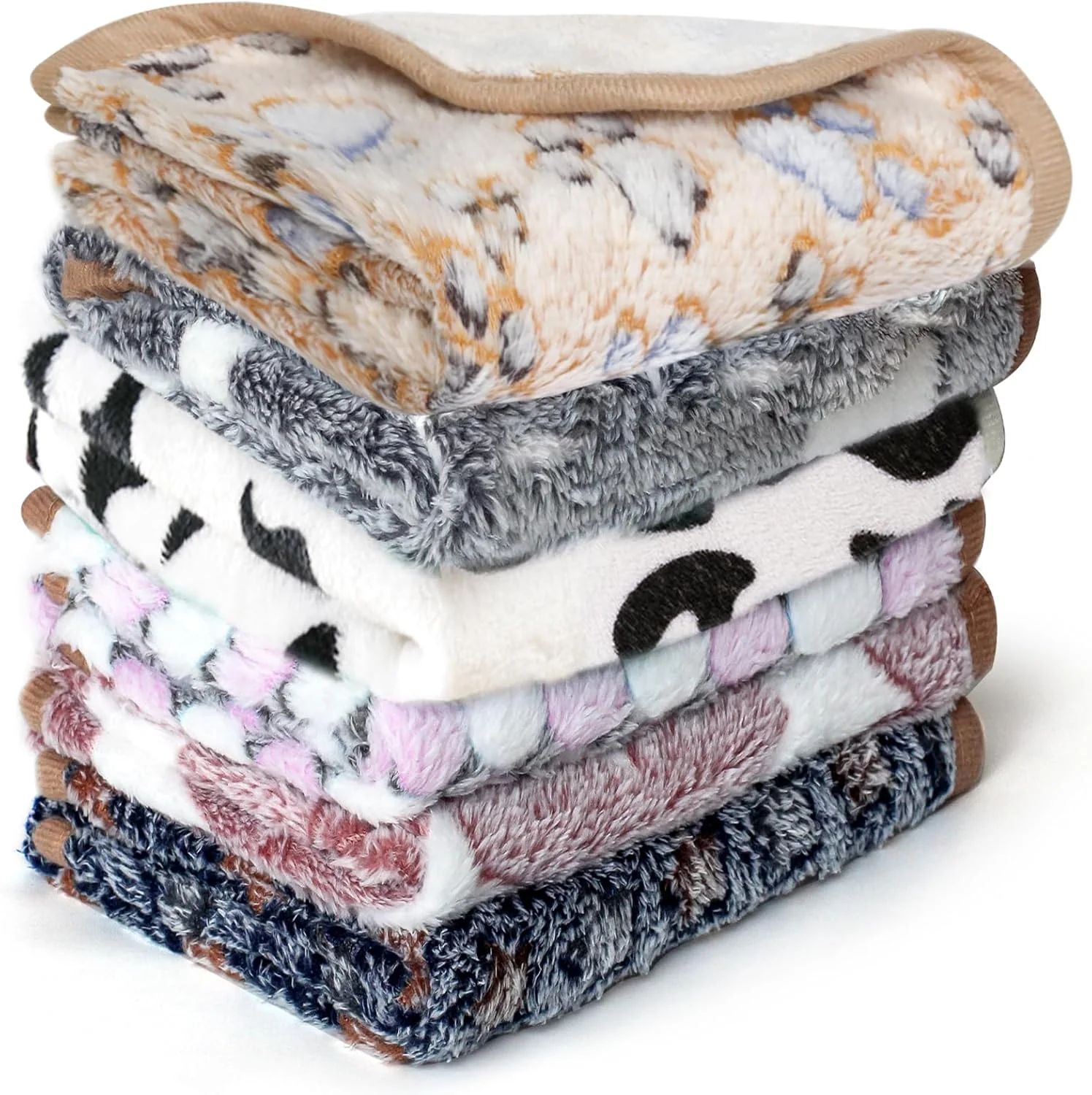 Modern 6 Pcs Washable Guinea Pig Blankets Absorbent Small Animal Fleece Bedding Cage Liners Reusable Pet Pee Pad Sleep Mat Pad Cover for Hamster Ferret Rabbit Chinchilla Hedgehog Black 24 x 35 High-Grade