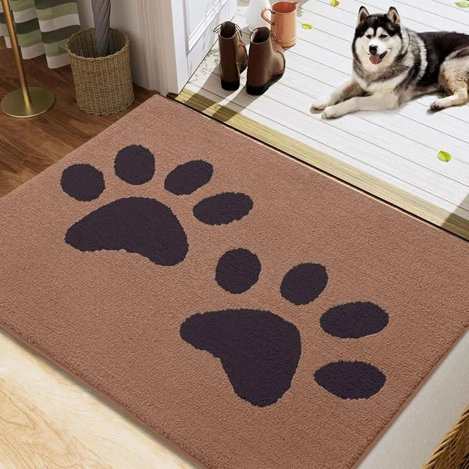 Reusable Buganda Dog Door Mat for Muddy Paws Absorbent Dirt Trapper Washable Indoor Consistent