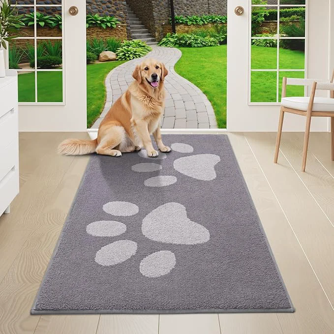 Trusted Buganda Dog Door Mat for Muddy Paws Absorbent Dirt Trapper Washable Indoor Sustainable