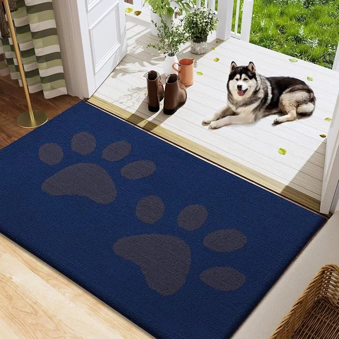 Authentic Buganda Dog Door Mat for Muddy Paws Absorbent Dirt Trapper Washable Indoor Genuine