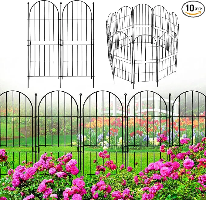 Exclusive Decorative Garden Fence 31in x10ft 10 Pack No Dig Fence Animal Barrier Convenient