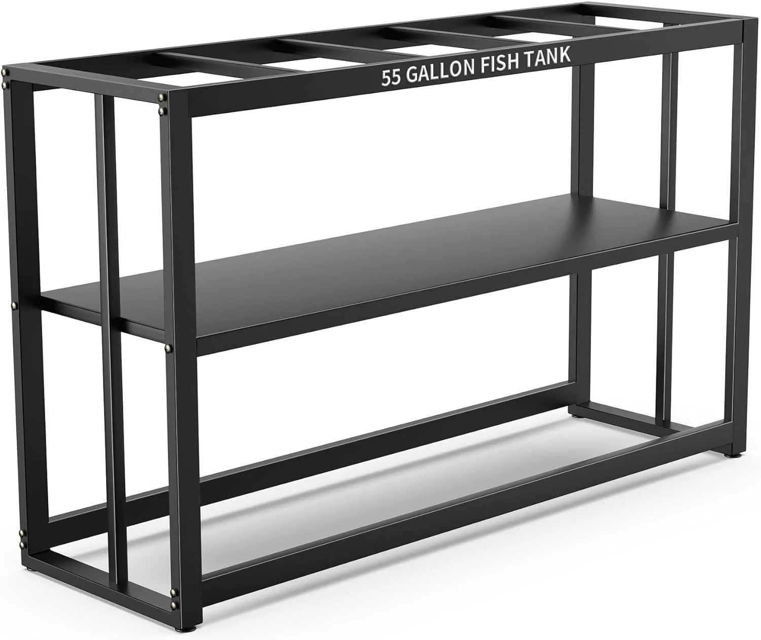 Fast Akenow 55-75 Gallon Fish Tank Stand with Storage Shelf 48.5 x14.9 x 29.2 Inch Aquarium Stand Turtle Tank Reptile Terrariums and Breeder Tank Stand 980LBS Capacity Black Long-Lasting