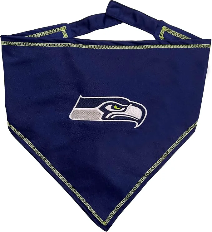 First-Class NFL Seattle Seahawks TIE Bandana Large X-Large. Dog Bandana Scarf Bib Trusted
