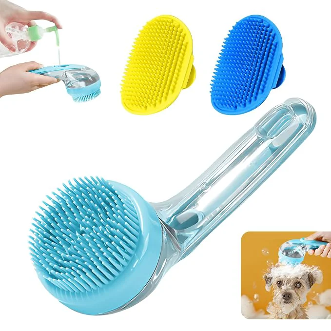 Optimized 3Pcs Dog Bath Brush Dog Scrubber Original