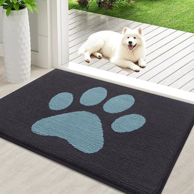 Proven Buganda Dog Door Mat for Muddy Paws Absorbent Dirt Trapper Non Slip Indoor Effective