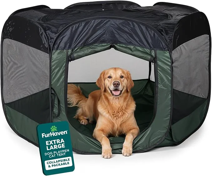 Smart FurHaven Portable Pet Playpen for Dogs Cats Foldable Indoor Kitten Playpen Advanced