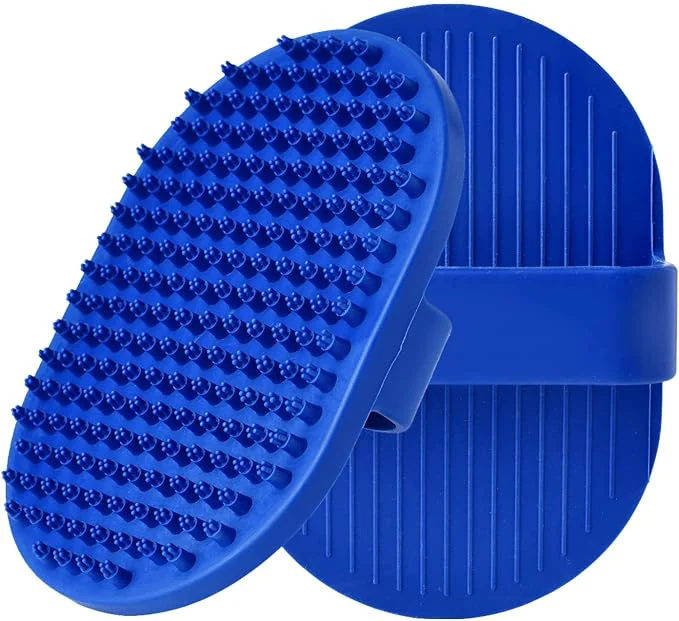 Premium Dog Grooming Brush Dog Shampoo Bath Brush Shedding Soothing Massage Rubber Comb Elite