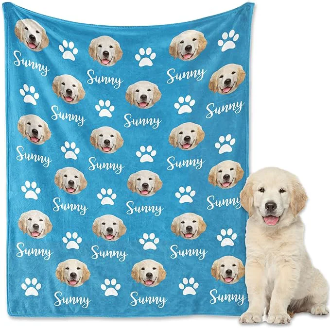 Carefully Designed Personalized Dog Blanket Customized Pet Blankets Natural