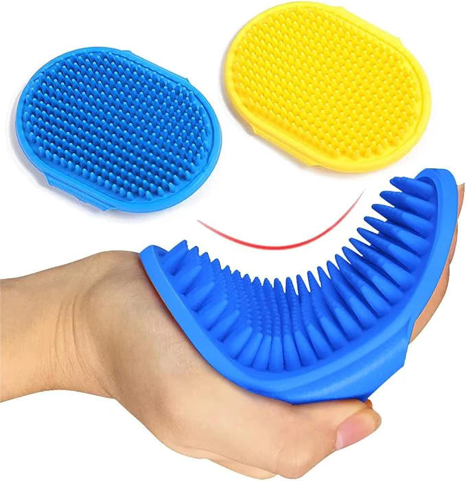 Fine Dog Grooming Brush Pet Shampoo Bath Brush Shedding Soothing Massage Rubber Comb Prestigious