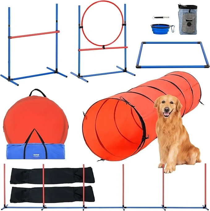 Specialty VEVOR Dog Agility Training Equipment Dog Obstacle Course Backyard Set Advanced